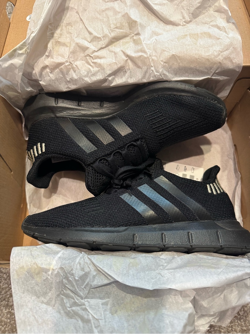 Adidas Women’s Cloudfoam Lightweight Knit Running Shoes - Black